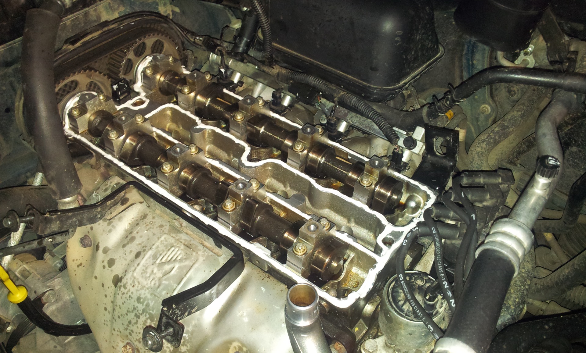 замена клапанной крышки Шевроле Каптива