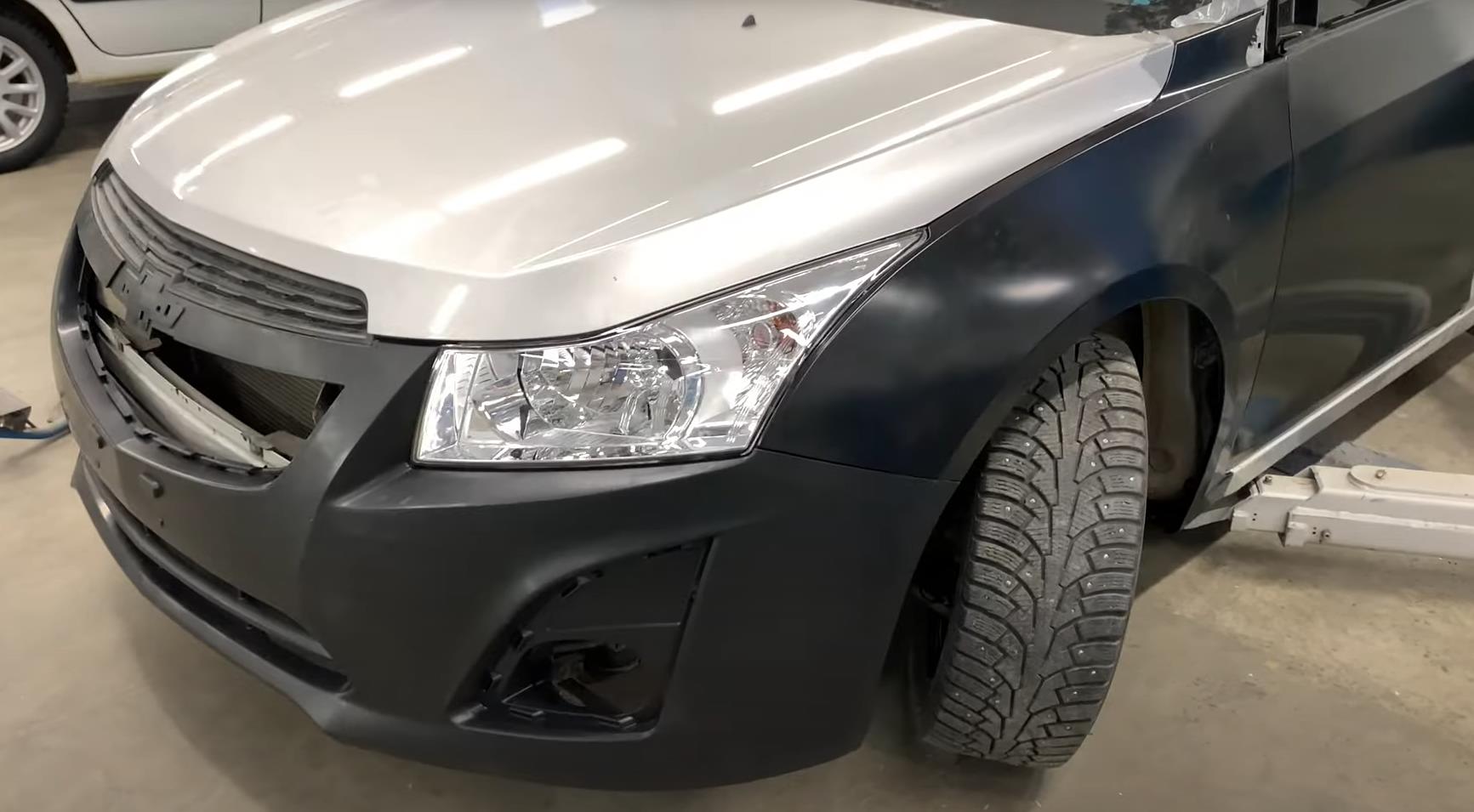 замена бампера и крыла Шевроле