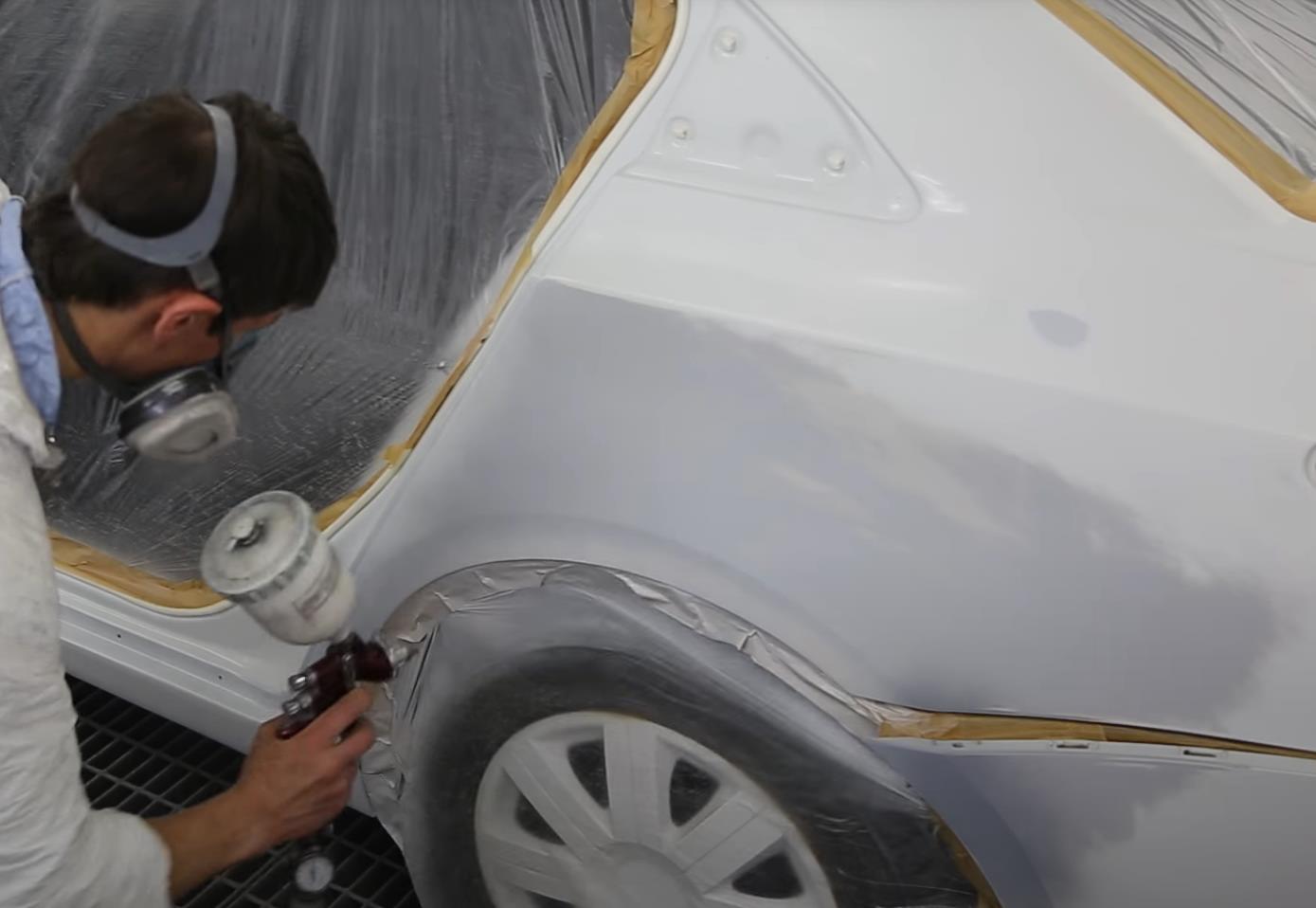 Окраска заднего крыла Шевроле Круз