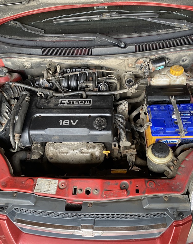 Шевроле Авео перед промывкой топливных форсунок