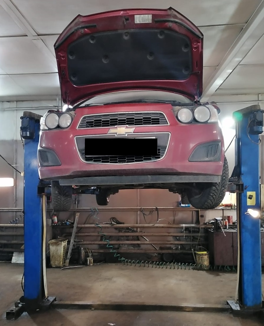 Подготовка Шевроле Авео к замене переднего сальника коленвала