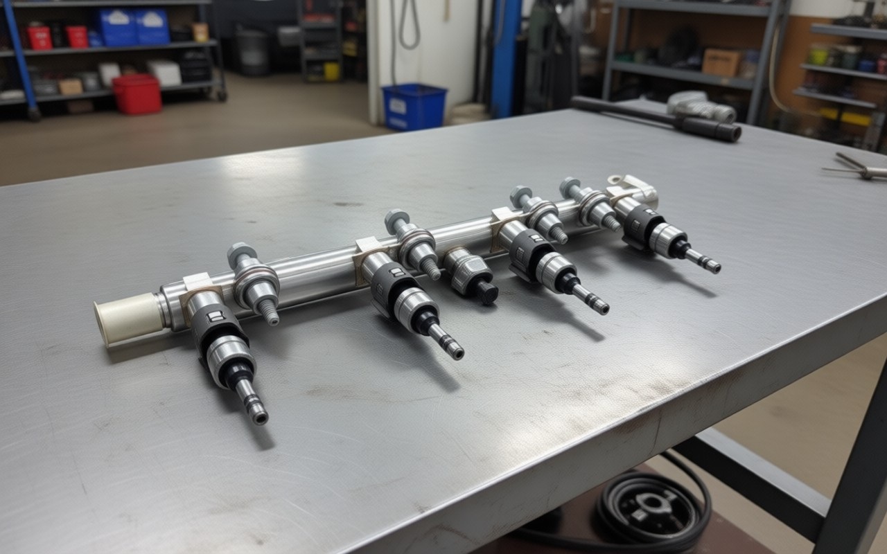 Форсунки демонтированы для чистки