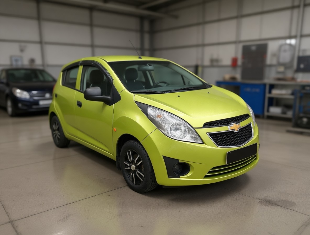 Шевроле Спарк после замены амортизаторов в автотехцентре