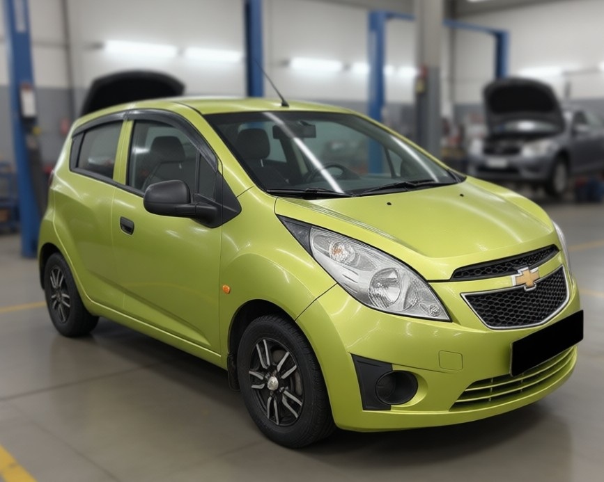 Шевроле Спарк после замены радиатора в автотехцентре