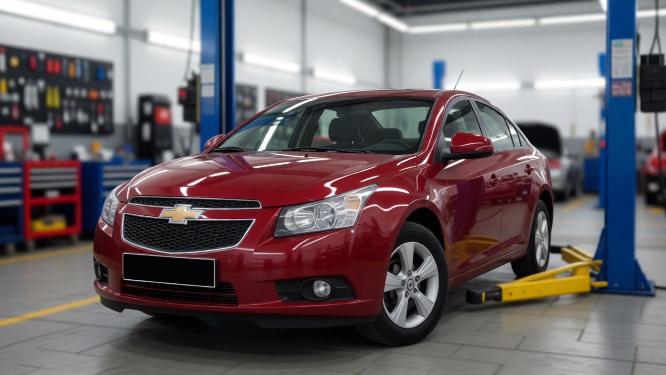 шевроле Круз после замены тормозных дисков в автосервисе