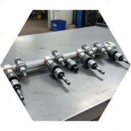 Форсунки демонтированы для чистки