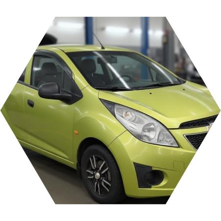 Шевроле Спарк после замены радиатора в автотехцентре